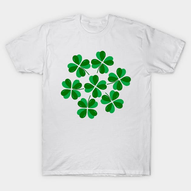 Lucky Four leaf Clover T-Shirt by longford